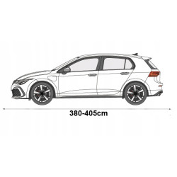 Pokrowiec na Samochód Hatchback S1 380-405 Plandeka Exclusive MIĘKKI Pasy