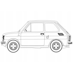 Pokrowiec na Samochód Fiat 126p Auto Plandeka Maluch Classic Czarny