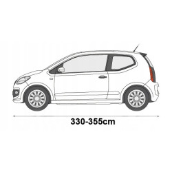 Pokrowiec na Samochód Hatchback S3 330-355 Auto Plandeka Practic 3W Pasy