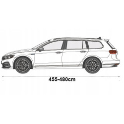 Pokrowiec na Samochód Kombi L1 455-480 Auto Plandeka Practic 3 Warstwy Pasy