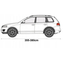 Pokrowiec na Samochód SUV Minivan S2 355-380 Auto Plandeka Practic 3W Pasy