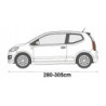 Pokrowiec na Samochód Hatchback S5 280-305 Auto Plandeka Practic 3W Pasy